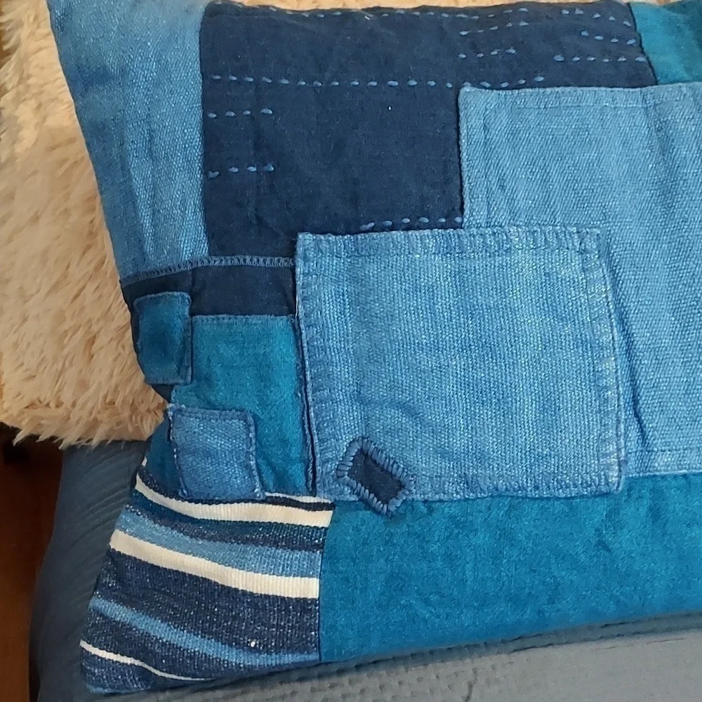 Ralph Lauren Stover Throw Pillow Summer Blue